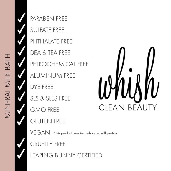 Whish Mineral Milk Bath 8 FL OZ cleanse, moisturize, & Soothe - Picture 4 of 6